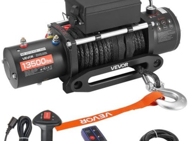 Electric Winch, 6100 kg Load Capacity, 12V DC Truc - Main image