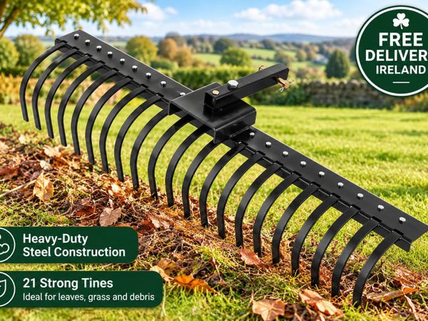 60 Inch Tow Behind Landscape Rake Heavy Duty 21 Ti - Main image