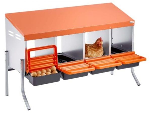Chicken Nesting Boxes, 4 Compartments, with Suppor - Main image