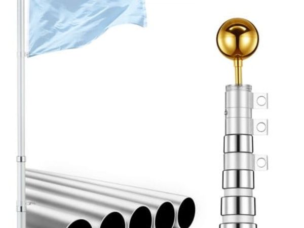 Flag Pole, 9.14 m Heavy Duty Telescopic Flagpole K - Main image