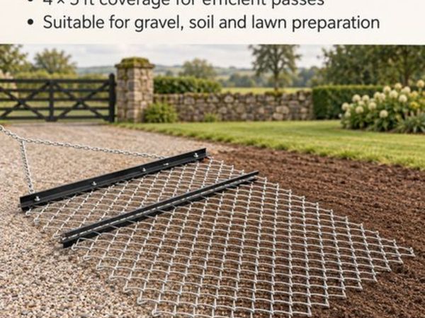 ATV Drag Harrow 4ft x 5ft Tractor Driveway Levelle - Main image