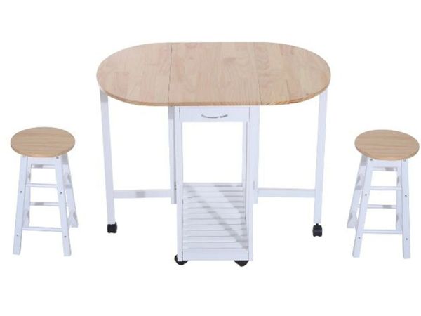 Foldable 3-Piece Dining Table Set - Main image