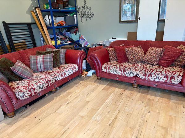 Free matching leather sofas – 230cm –Limerick city - Main image