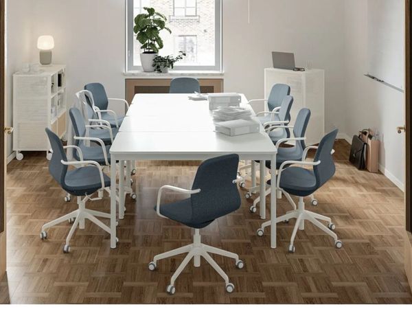 IKEA Office Furniture Set – 4 desks + 6 chairs - Main image