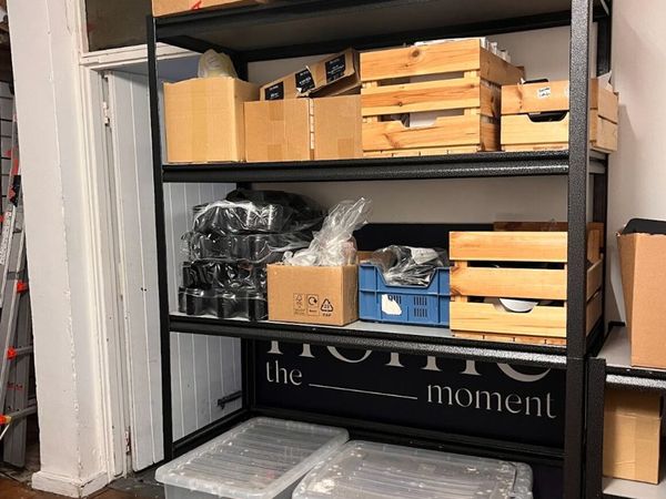 10 Large Industrial Shelving Units - Grey Steel & - Main image