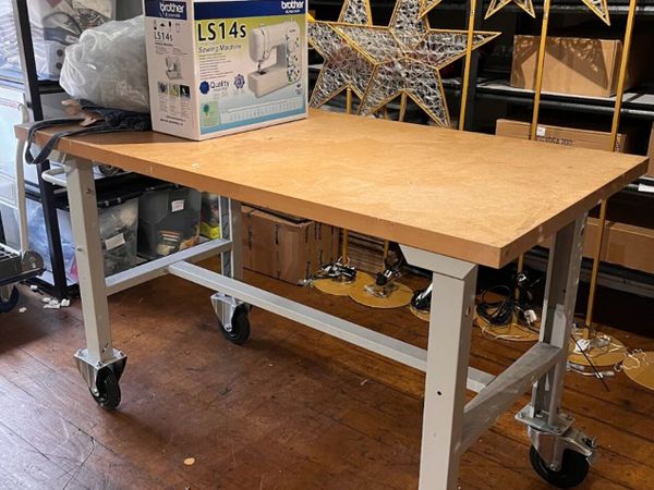 Workshop Fit-Out - Blue Racking & 3 Worktables - Main image