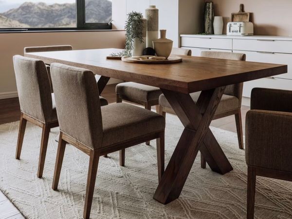 180cm All Oak Dining Table Like New - Main image