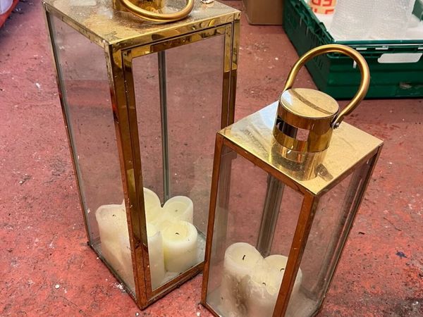 Gold Lantern, Geometric Decor & Candleholder Job L - Main image