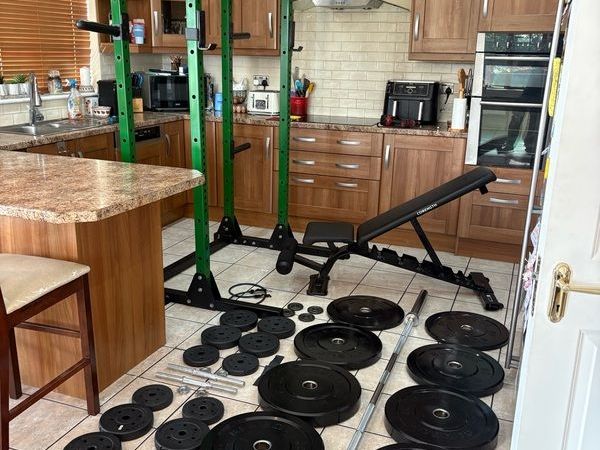 Unbelievable Gym Set, Rack Alone Was 2400 Euro New, Selling Entire Set Below For 1100 Euro!!!! - Main image