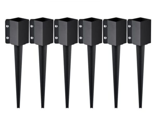 Fence Post Anchor Ground Spike, 6 Pack 24 x 4 x 4 - Main image