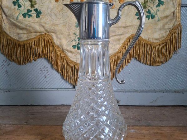 Mid-Century Silver-Plated & Cut Glass Claret Jug - Main image