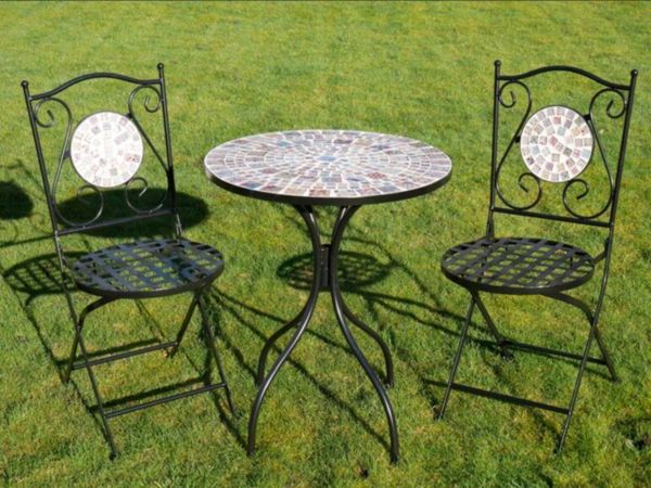 Two Seater Table and Chairs – Mosaic – D6674 - Main image