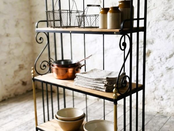 Vintage French Cast Iron Bakers Rack - Main image
