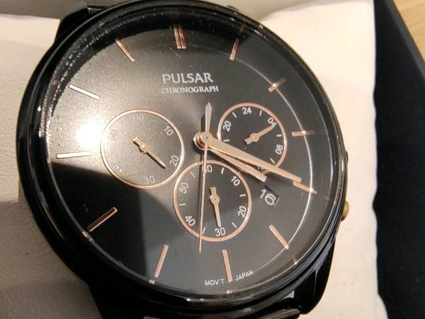 Men's Pulsar men's casual watch, black - Main image