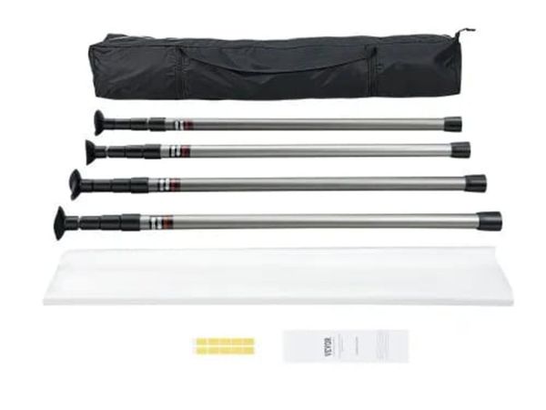 Barrier Poles, 10 Ft Poles with 4 Telescoping Pole - Main image