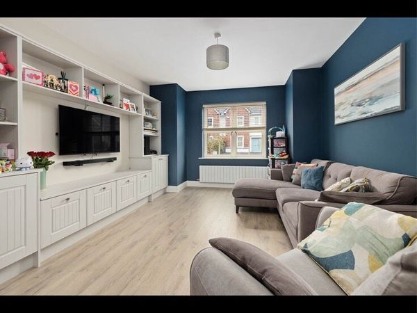 Large grey media wall & TV storage unit - Main image