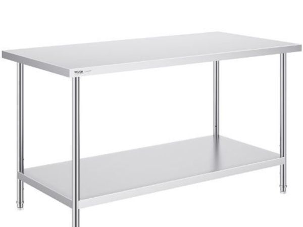 Stainless Steel Prep Table, 30 x 60 x 34 Inch - Main image