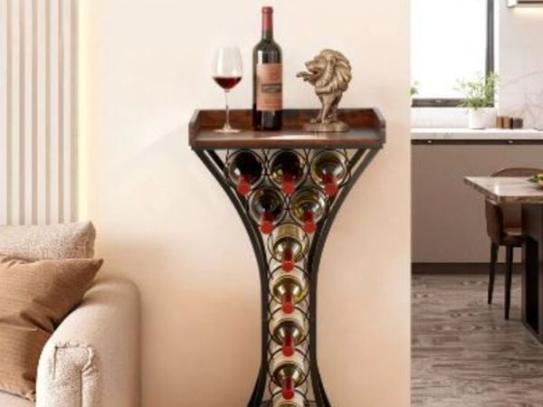 15 Bottle Wine Rack,Iron Freestanding Floor - Main image
