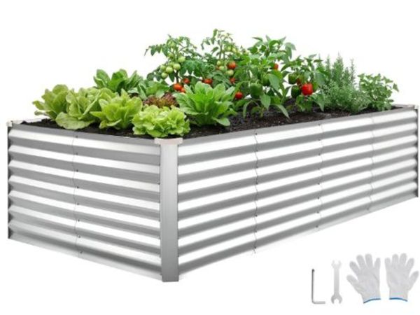 Galvanized Raised Garden Bed, 2400 x 1200 x 620 mm - Main image