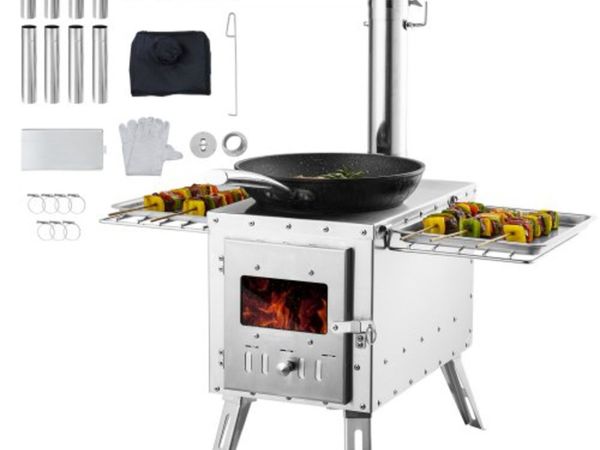 Wood Stove, 218.44 cm, Stainless Steel Camping Ten - Main image