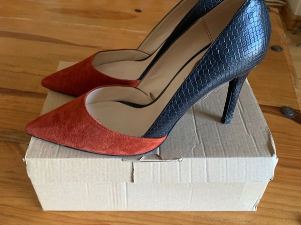 Zara Leather Suede Stiletto Shoes - Main image