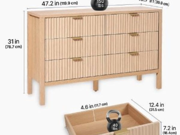 6 Fluted Drawer Dresser - Main image