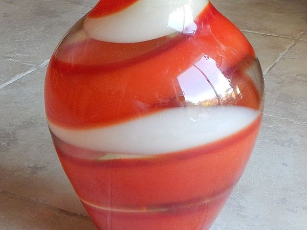 Large Waterford Crystal Evolution Red Sea Vase - Main image