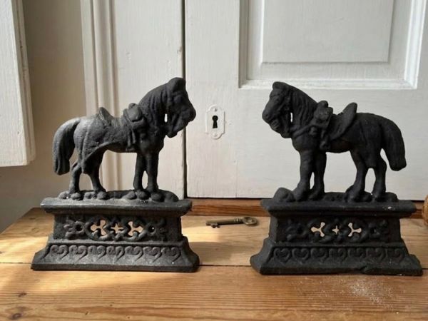 Antique Victorian Cast Iron Door Stops - Main image