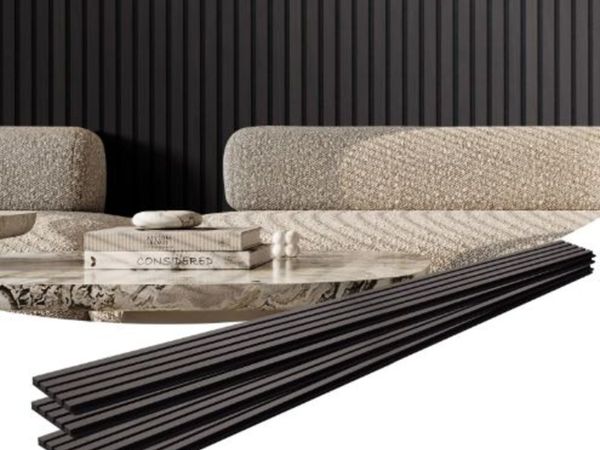 Wood Slat Acoustic Panels, 7.9 x 94.5 inch, MDF - Main image