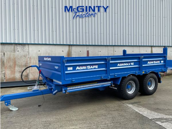 Agrisafe 16X8 Dropside Trailer with Bale Extension - Main image