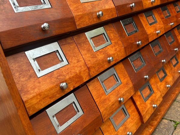Antique solid teak drawers cabinet - Main image