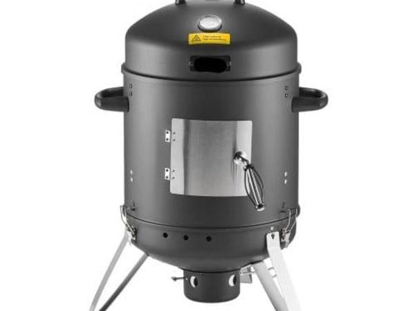 Charcoal Smoker, 406mm Vertical Charcoal BBQ Grill - Main image