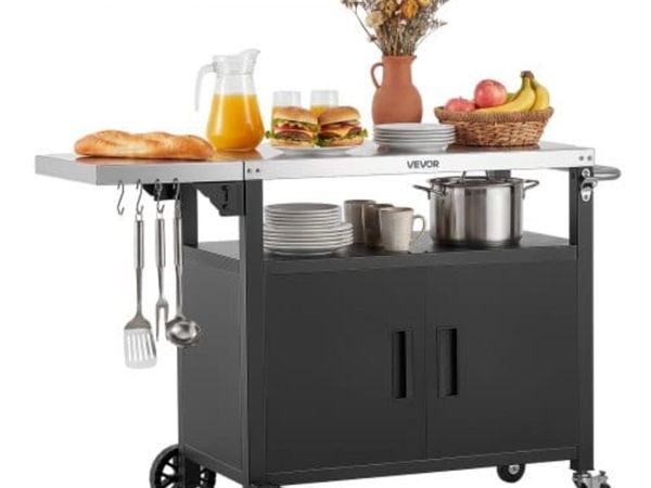 Outdoor Grill Cart with Storage Cabinet, 124 cm Gr - Main image