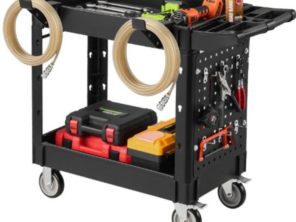 Utility Cart, 250 kg Capacity, 2 Tier Service Car - Main image