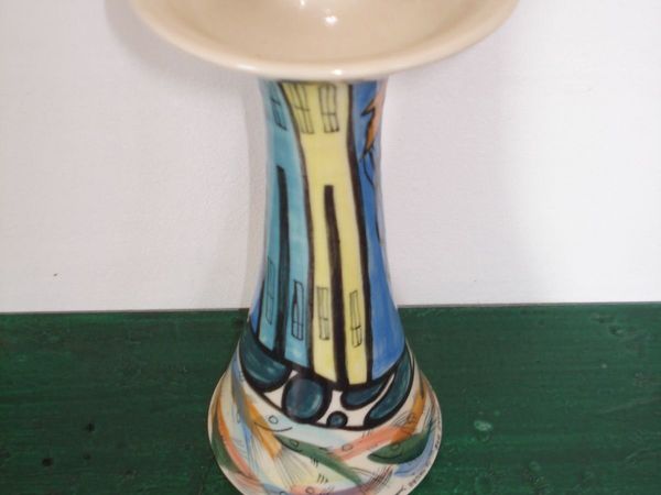 IRISH CERAMIC CANDLE STICK HOLDER. GALWAY. - Main image