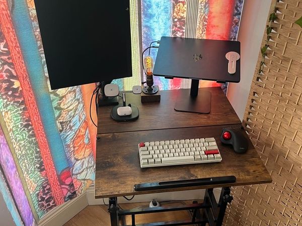 Height Adjustable Standing Desk with Tilting Top - Main image