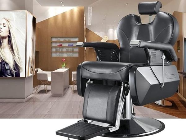Barber Chair Professional Black Salon Chair - Main image