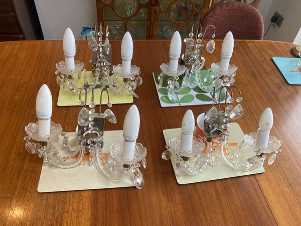 Vintage Glass Wall Lights x 4 - Main image