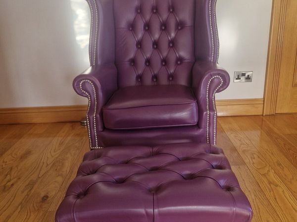 Chesterfield chair and footstool - Main image