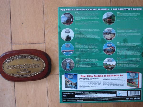RAILWAYANA GWR PLAQUE & DVD SET. - Main image
