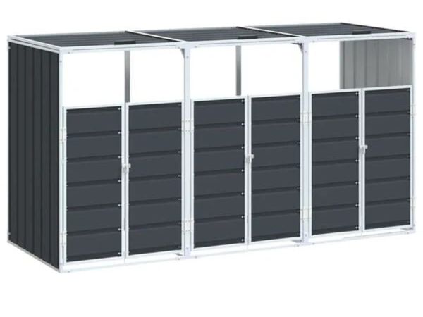 Wheelie Bin Storage for Triple Bins Anthracite 216 - Main image