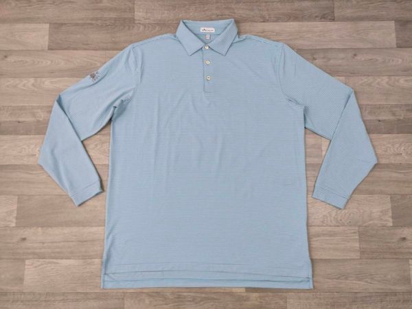 Peter Millar Long Sleeve Golf Polo Shirt Mens XL - Main image
