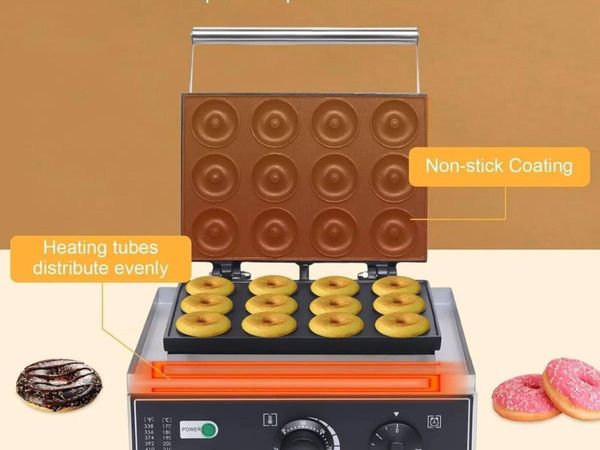 Donut Waffle Maker 12 Hole Electric Machine - Main image