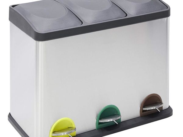 45L Kitchen Recycling Bin 3 Compartments - Main image