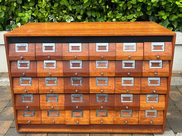 Mid century teak multi drawer cabinet antique - Main image