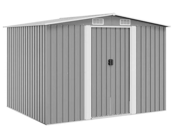 Garden Storage Shed Grey Metal 257x205x178 cm

Des - Main image