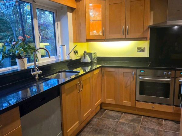 Solid Maple Fitted Kitchen with Island and dresser - Main image