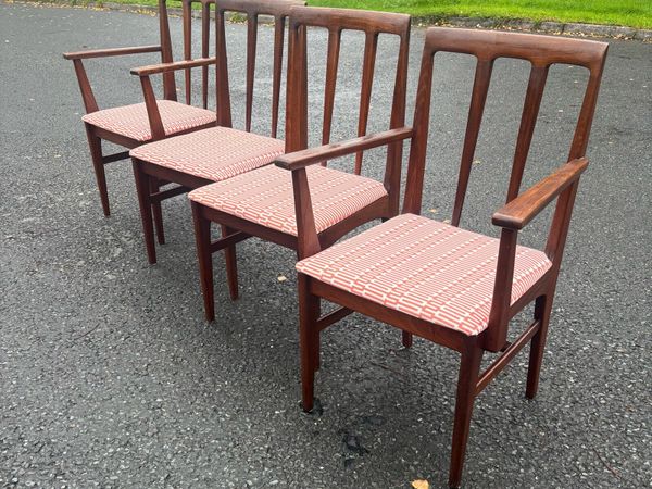 Mid-Century Teak Younger Dining Chairs x4 c1970 - Main image