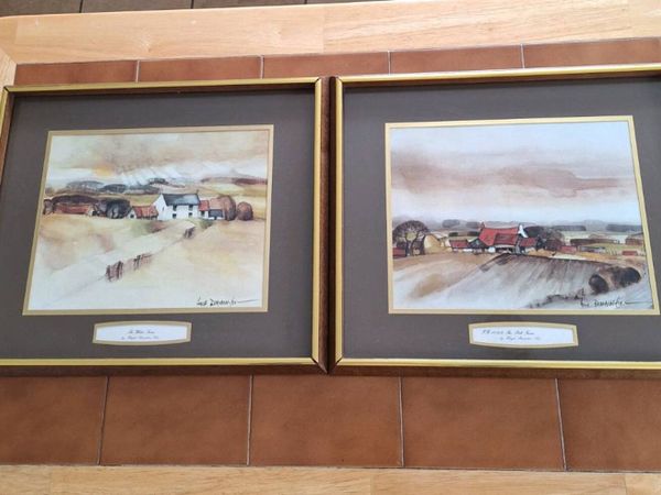 Pair of vintage signed prints by Hugh Brandon Cox - Main image