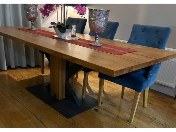 Solid Oak Table and Chairs - Main image